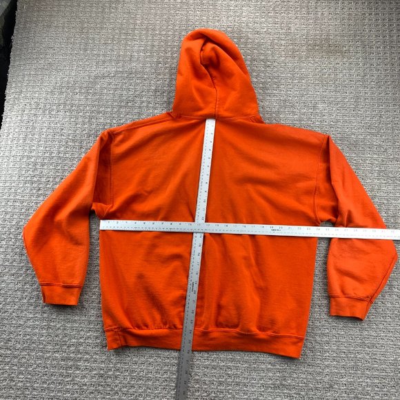 Gildan Heavy Sweater Men XL Orange Hoodie Sweatshirt TDL Trust Dedicate Love - Picture 11 of 13